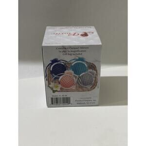 Set Of 4 Floxite Gift Folding Vanity‎ Compact Mirror 5x Magnifying - Colored NEW